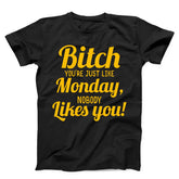 Bitch You Are Just Like Monday Nobody Likes You Unisex T-shirt